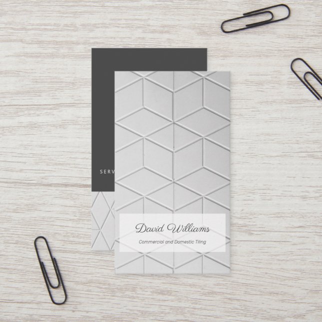 Cartão de visita de chão e de martelo profissionai (Frente/Verso In Situ)