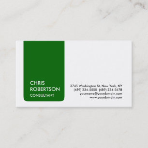Cartão de visita de Charme Atrativo de Faixa Verde