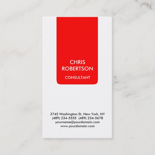 Cartão de visita de Charme Atrativo de Stripe Verm (Frente)