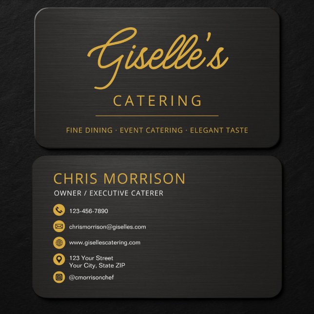 Cartão de Visita de Chef de Catering (Criador carregado)