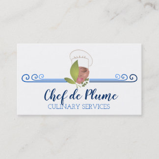 cartão de visita de chef de cozinha africana-ameri