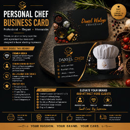 Cartão de Visita de Chef de Luxo Culinária Premium