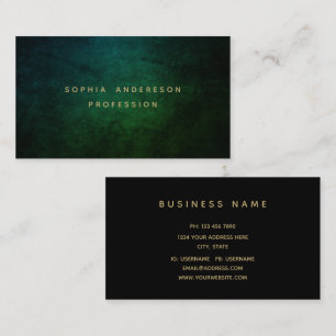 Cartão de visita de Chic Dark Moderno Profissional