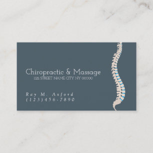 Cartão de visita de Chiropractor & Massagem