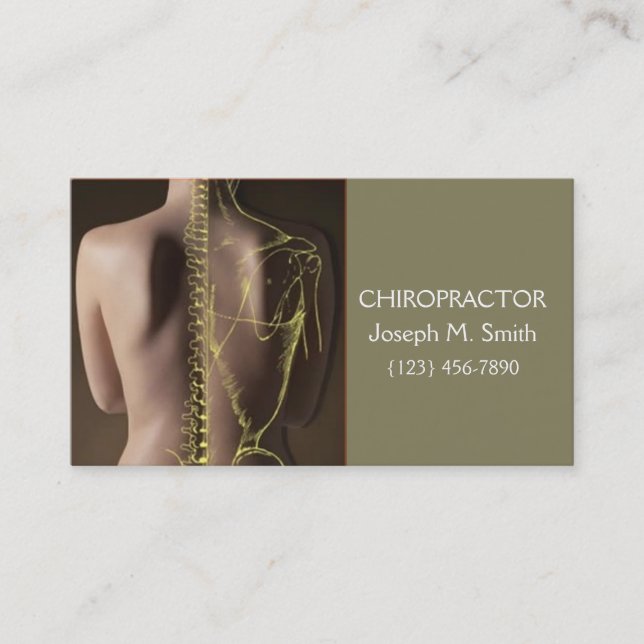 Cartão de visita de Chiropractor & Saúde (Frente)