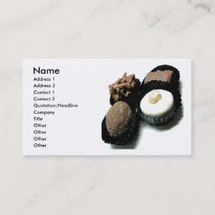 Cartão de visita de chocolate