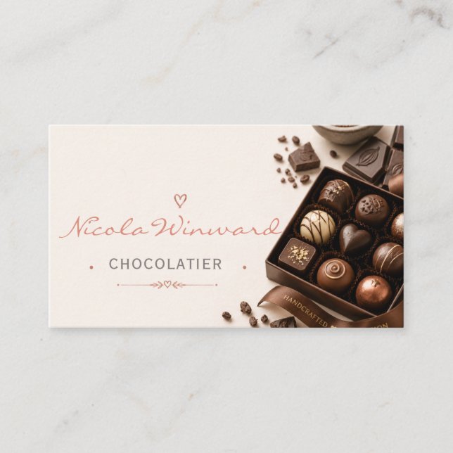 Cartão de Visita de Chocolatier (Frente)