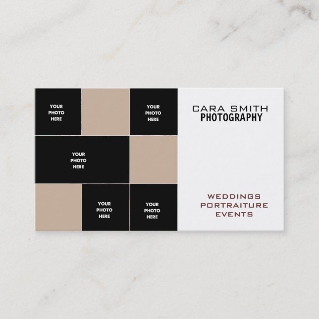 Cartão de visita de cinco fotos (Frente)