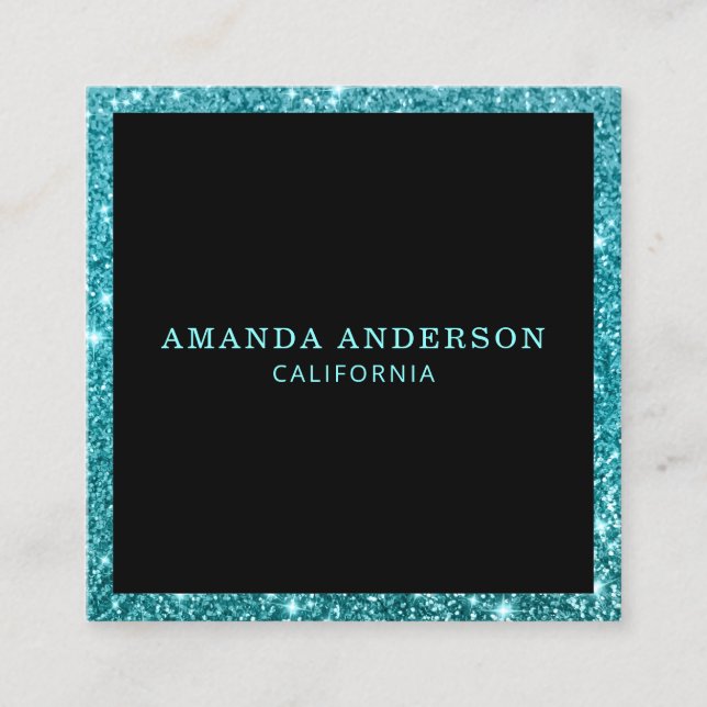 Cartão de visita de cintilação brilhante Elegante  (Frente)