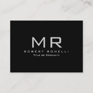 Cartão de visita de Cinza branco preto Chubby