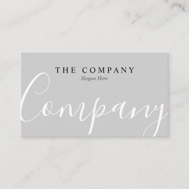 Cartão de visita de Cinza de Typo Profissional Min (Frente)