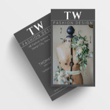 Cartão de visita de Cinza Escuro do Designer de Mo