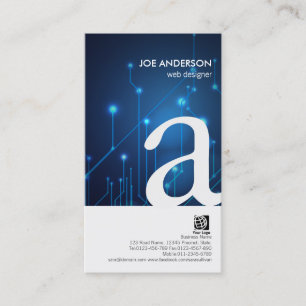 Cartão de visita de Circuitos de Monograma Negrit