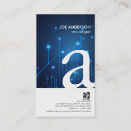 Cartão de visita de Circuitos de Monograma Negrito