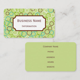 Cartão de visita de Círculos do Limão Retroativo
