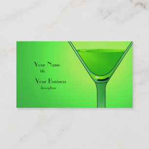Cartão de visita de Cocktail Verde Martini