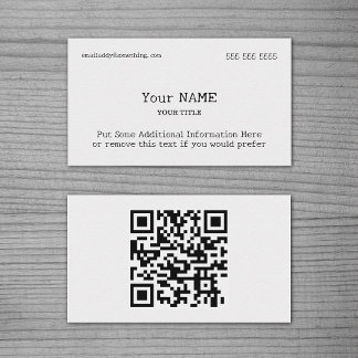 Cartão de visita de Código QR Branco do Tipo Tradi