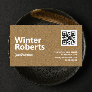 Cartão de visita de código QR, cartão de visita de