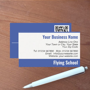 Cartão de visita de Código QR da Escola Voadora