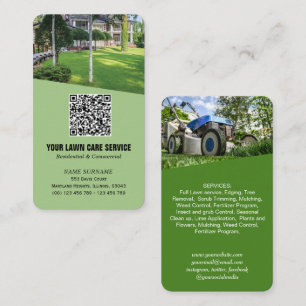 Cartão de visita de código QR da foto de tratame