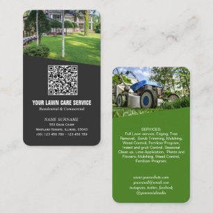 Cartão de visita de código QR da foto de tratame