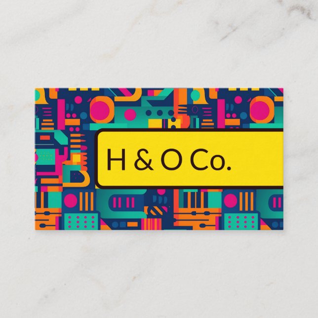 Cartão de visita de Código QR da Tecnologia da Web (Frente)