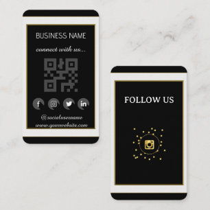 - Cartão de visita de Código QR de Mídia Social
