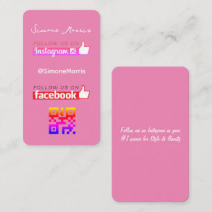 Cartão de visita de Código QR de Mídia Social
