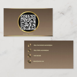 cartão de visita de código qr de mídia social