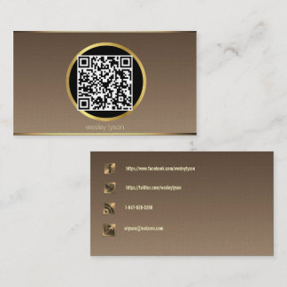 cartão de visita de código qr de mídia social