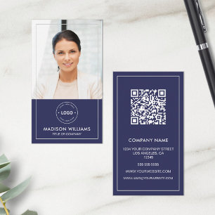 Cartão de visita de Código QR do Logotipo Fotográf