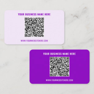 Cartão de visita de Código QR e Texto Personalizad