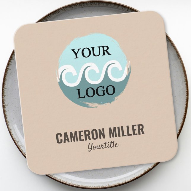 Cartão de visita de código QR, minimalista do logo (Neutral color design, with qr code, with logo)