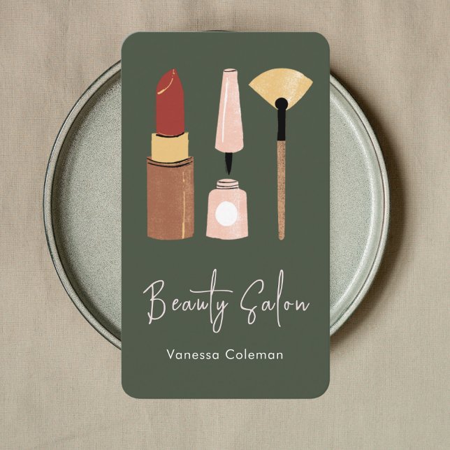 Cartão de visita de Código Qr Mínimo de Salão de B (Criador carregado)