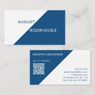 Cartão de visita de Código QR Personalizado Geomét