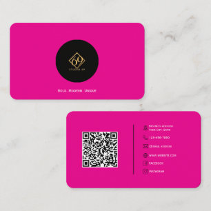 Cartão de visita de código QR personalizado modern