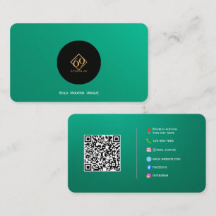 Cartão de visita de código QR personalizado modern