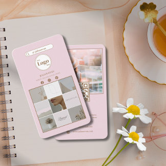 Cartão de visita de Colagem de Fotos do Instagram 