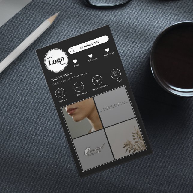 Cartão de visita de Colagem de Fotos Simples do In (Criador carregado)