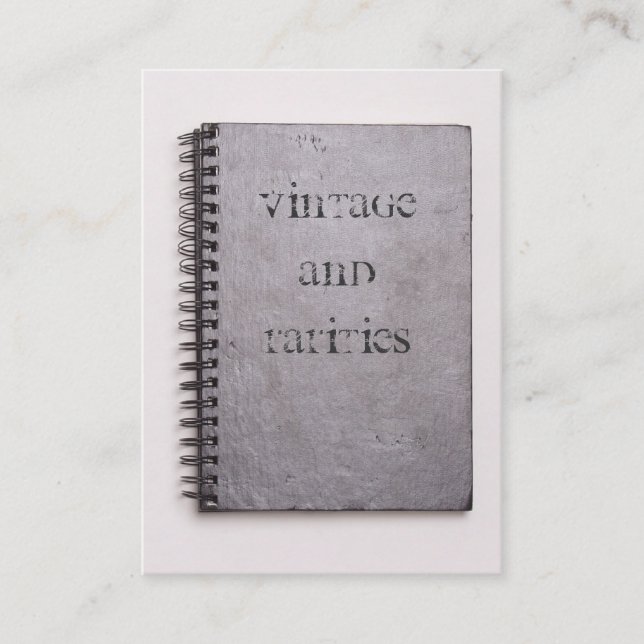 Cartão de visita de colheita e raridades (Frente)