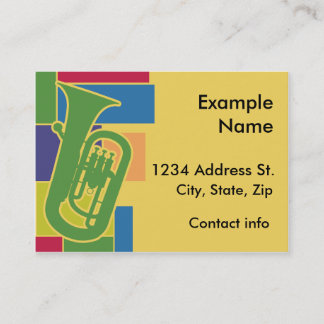 Cartão de visita de Colorblocks do Euphonium