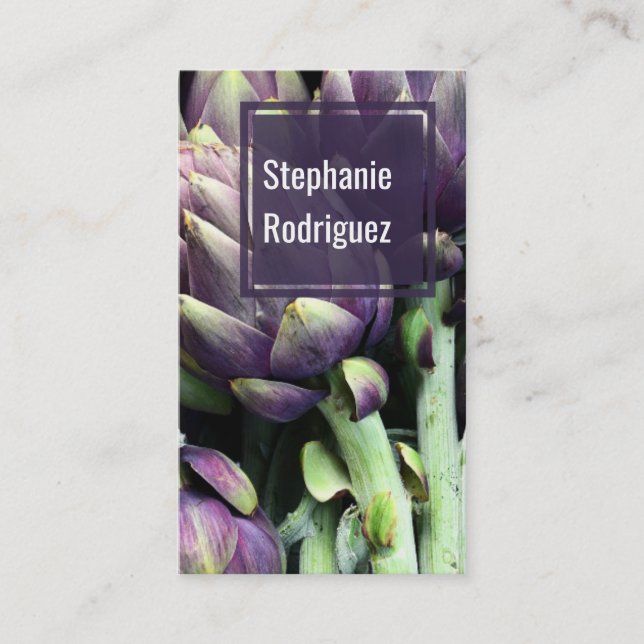 Cartão de visita de Comida Colorida Moderna (Frente)