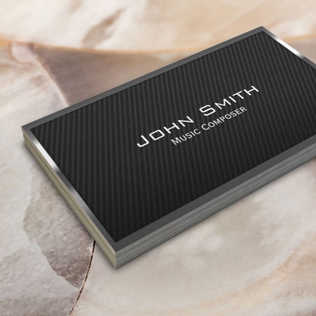 Cartão de visita de Compositor de Música por Fibra (Criador carregado)