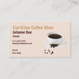 Cartão de visita de Compre de café