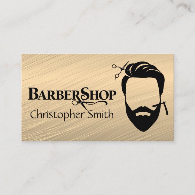Cartão de visita de Compro de Barber Personalizado (Frente)