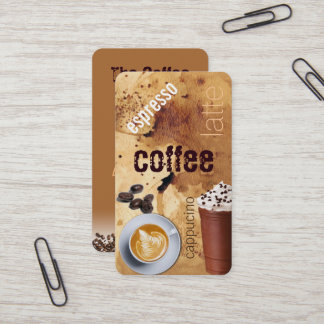 cartão de visita de compro de café