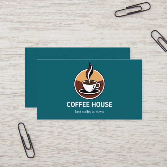 Cartão de visita de Compro de Café Simples Moderno (Frente/Verso In Situ)