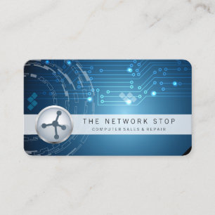 Cartão de visita de Computador com Circuitos Elet