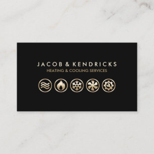 Cartão de visita de condicionamento do ar de vent