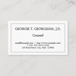 Cartão de visita de Conselho Simples e Restrito